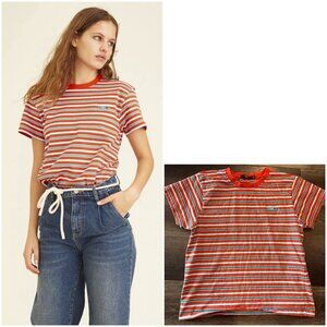 OBEY Frances Striped Crew Neck